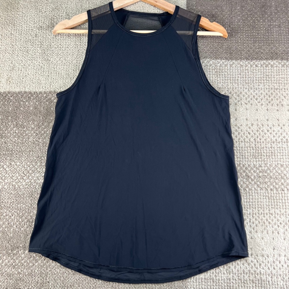 Lululemon Sculpt Tank Top Black Mesh Back Sleeveless Womens Size 6 16.5X24.5